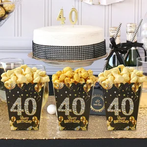 Geburtstags-, Schwarz- und Gold -Pipeline -Box, Erwachsene, 18 21 30 40 50 50 60 Jahre, 6 Stücke 8 Hauptverkäufe 60 -jähriges Souvenir - №7