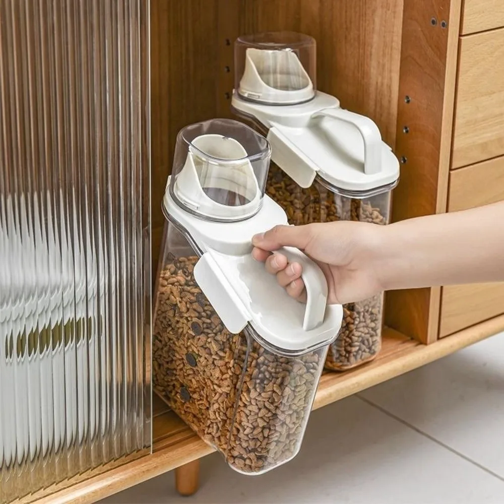 

Moisture-Proof Pet Food Storage Bucket Sealed Freeze Dried Storage Container PP Material Kitchen Condiments Storage Tank Snacks