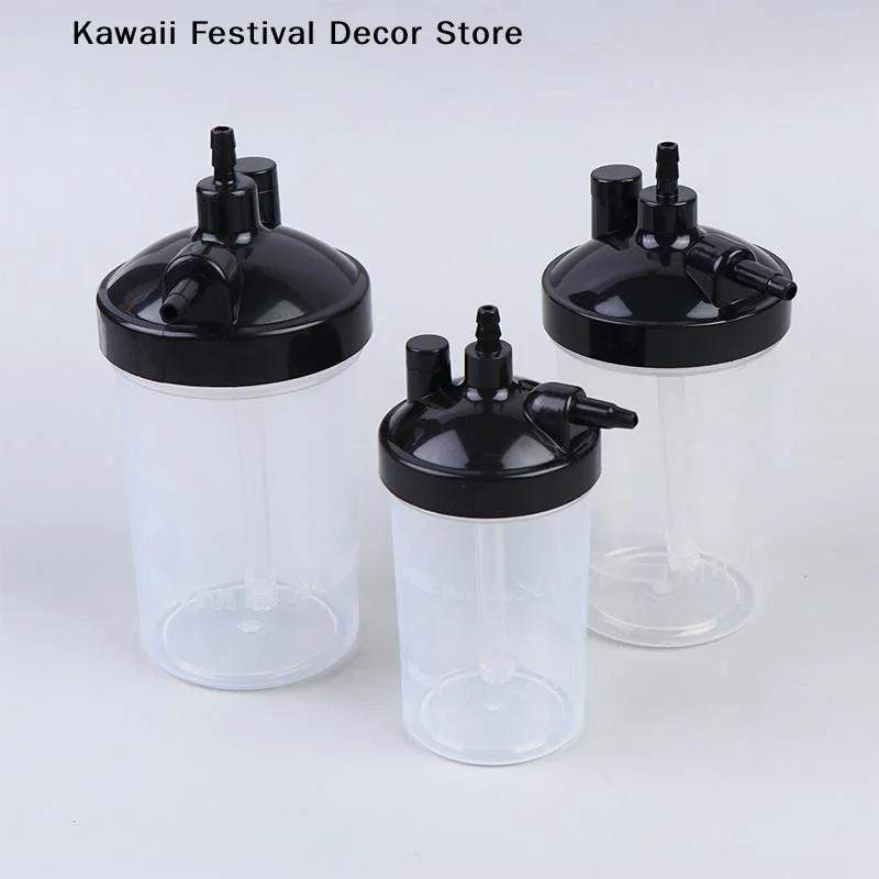 【K】New Plastic Oxygen Bubbler Bottle Humidifier Water Humidification Bottle For Oxygen Regulator Concentrator Tool Accessories