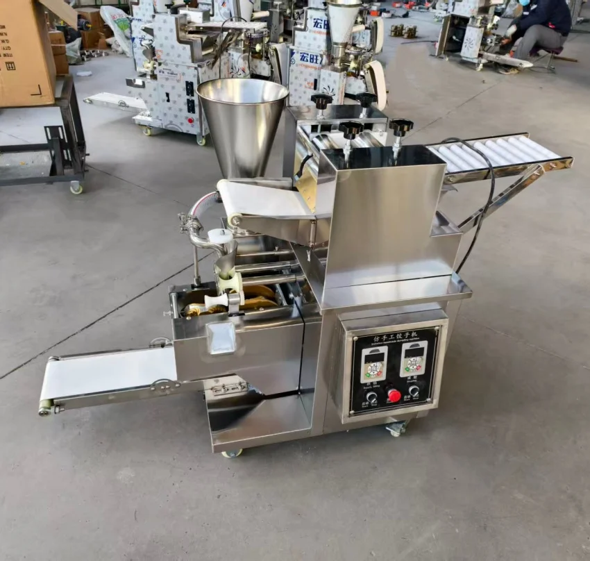 Dumpling, siu mai, samosa folding machine, dumpling machine, siu mai dumpling stuffing machine