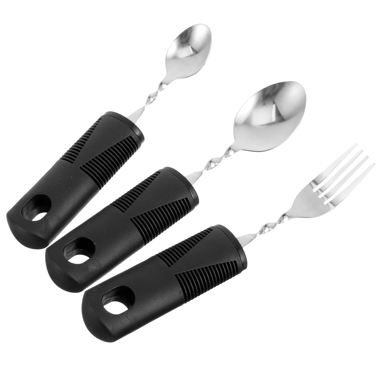 3pcs Adaptive Utensils Anti-shaking Utensils Elderly Tableware Bendable Fork Spoons Utensil Parkinson