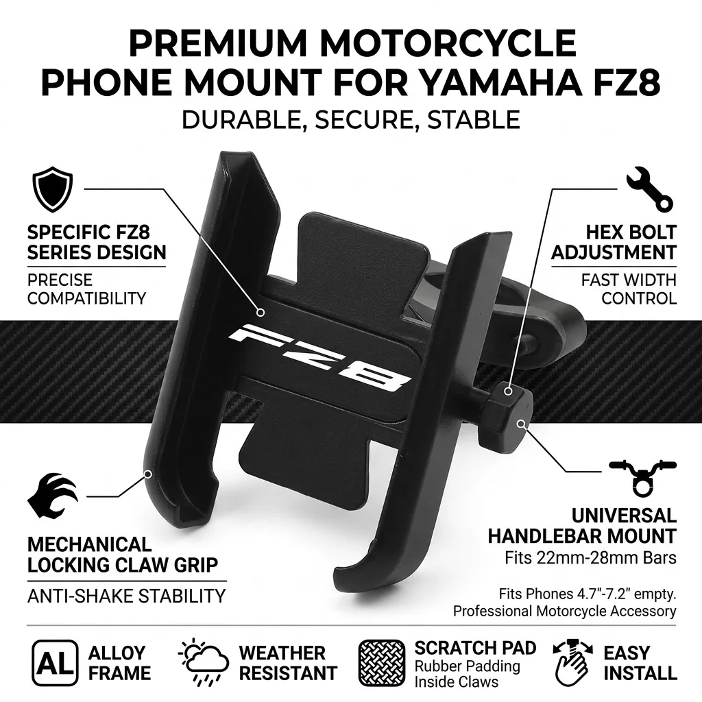 For YAMAHA FAZER FZ1/N FZ6 FZ8 FZ7 FZ16 FZ25 Fazer FZ 1/S Accessories Motorcycle Handlebar Mobile Phone Holder GPS Stand Bracket