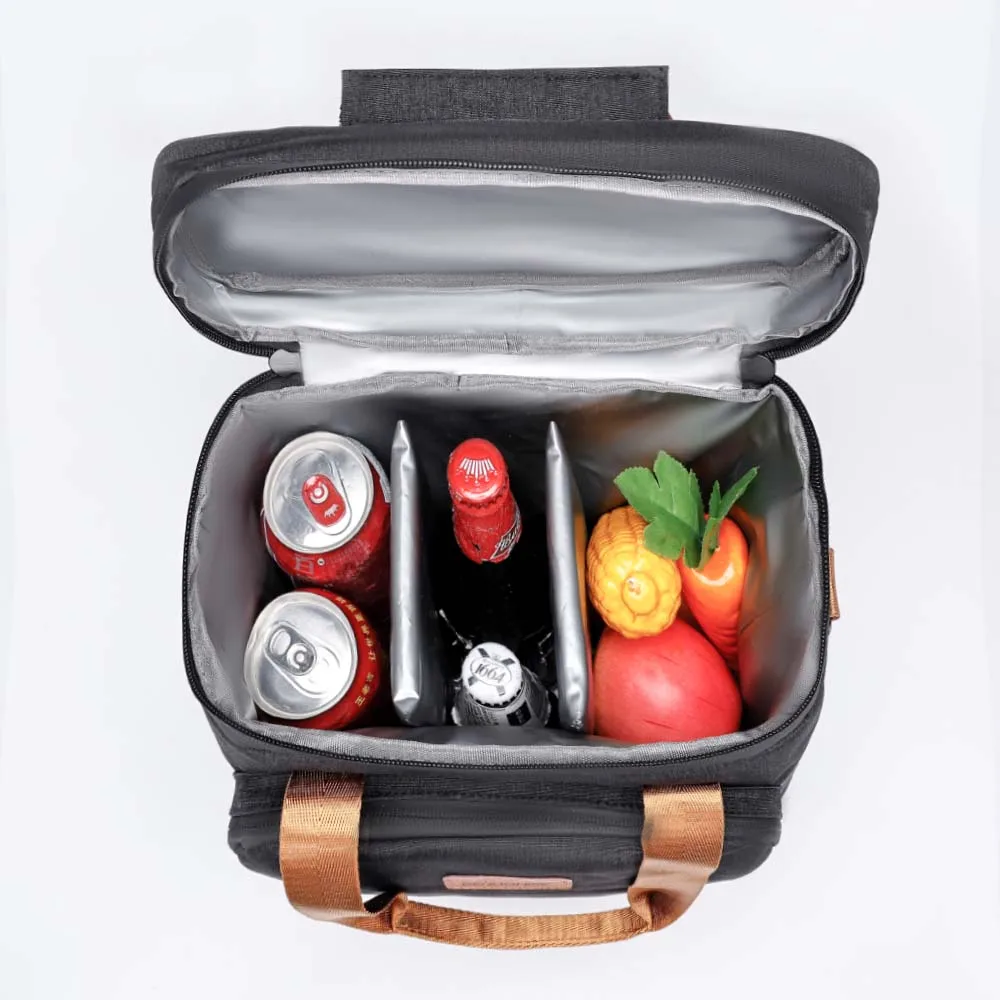 DENUONISS New Wine Cooling Bag 100% Leakproof Picnic Cooler Bag Vintage Leather Refrigerator Bag Portable Thermal Bag