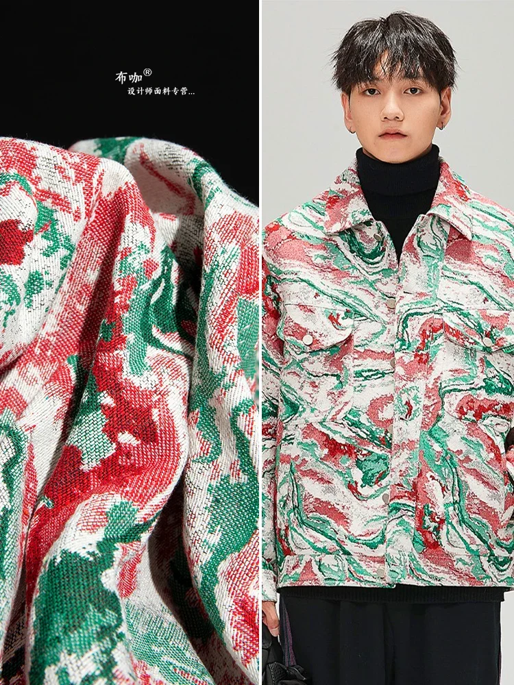 

Креативная двухсторонняя жаккардовая ткань с вышивкой для пошива курток и верхней одежды, ткань для рукоделия и шитья