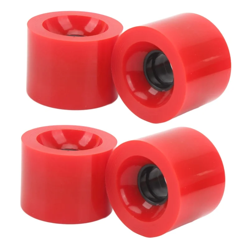 4 шт., сменные колеса для скейтборда из искусственной кожи, малошумные многофункциональные ролики для доски для серфинга, черные