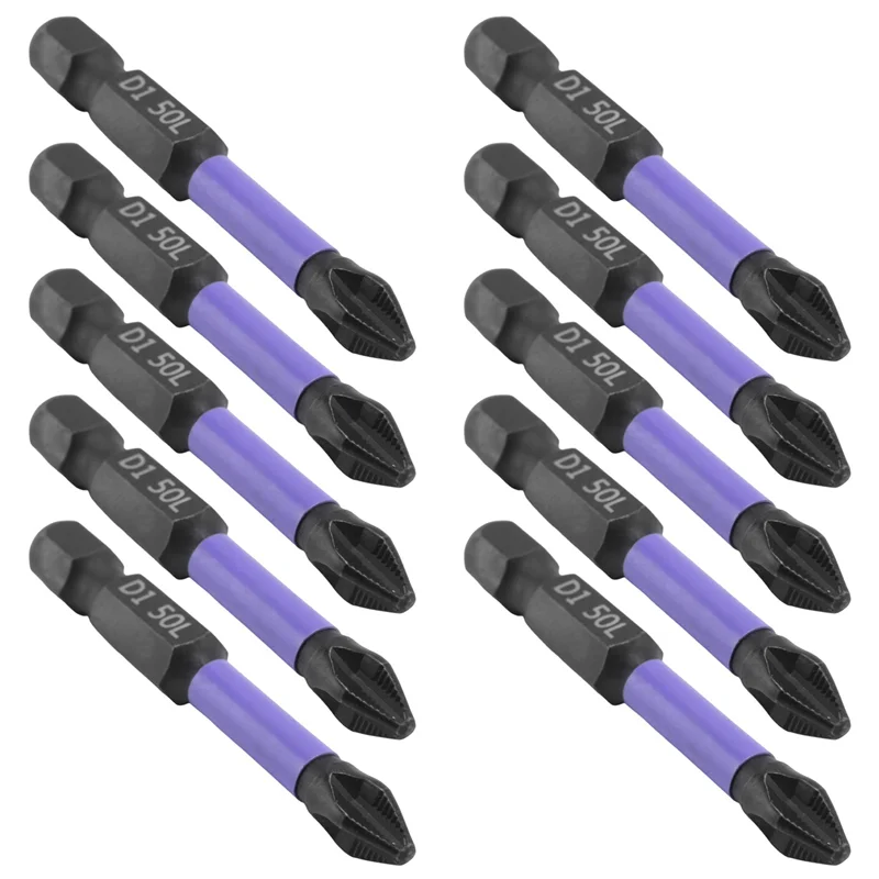 ABLL-PH2 แม่เหล็กชุดหัว Crosses ไขควงสว่านกระแทกสกรู 50 มม.ลื่นไขควงไฟฟ้าเครื่องมือทนทาน