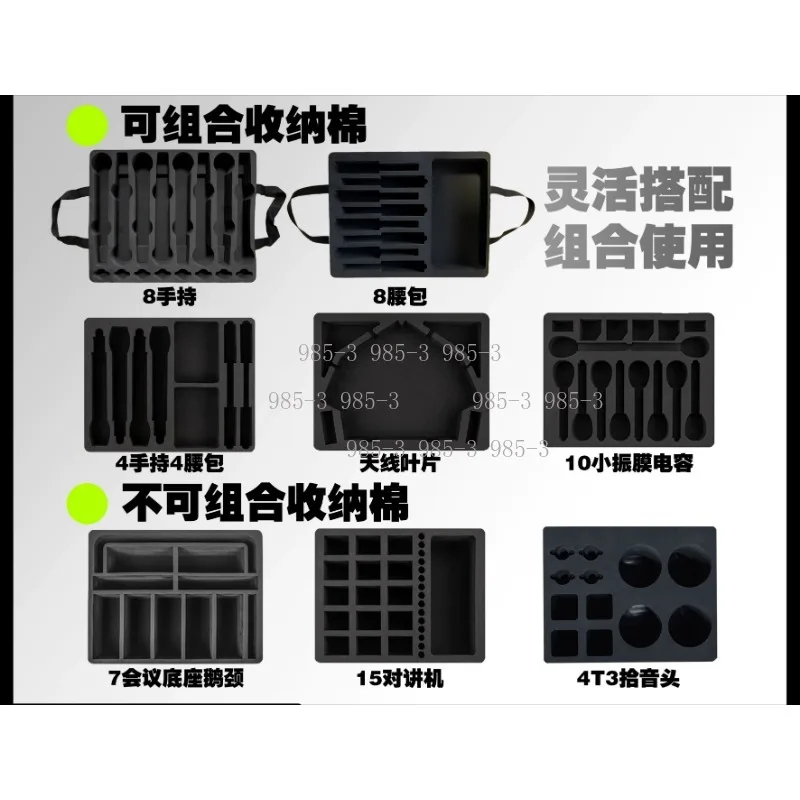 Performance Storage Box, 8PCS Microphone with Fanny Pack & Headset