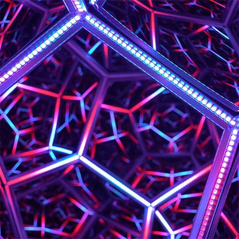 

Dodecaedron Color Art Light, Fantasy Geometry Space LED Art Lamp, USB Charging Christmas Gifts Decorations-A79M