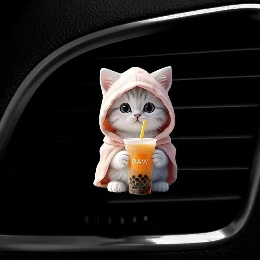 Car Cat Air Freshener Diffuser Outlet Vent Perfume Clips Air Outlet Aroma Diffuser Ventilation Clip Car Interior Decoration
