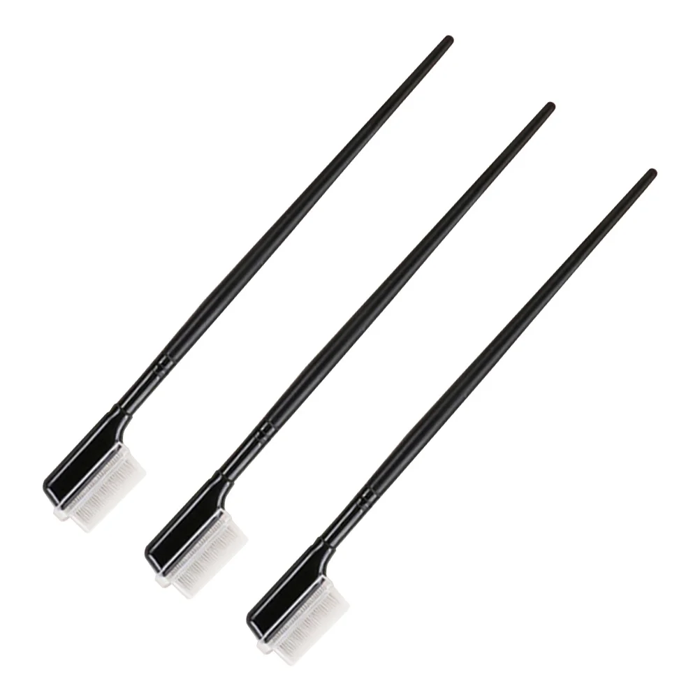 3Pcs 작은 속눈썹 빗 접이식 디자인 스테인레스 스틸 속눈썹 미용 도구 마스카라 애플리케이터 눈썹 디파이너