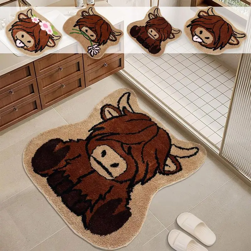 

Front Door Mat Funny animal head shape Home Decoration Carpet Entrance Non Slip Floor Mats Bed Area Rugs Housewarming Gift