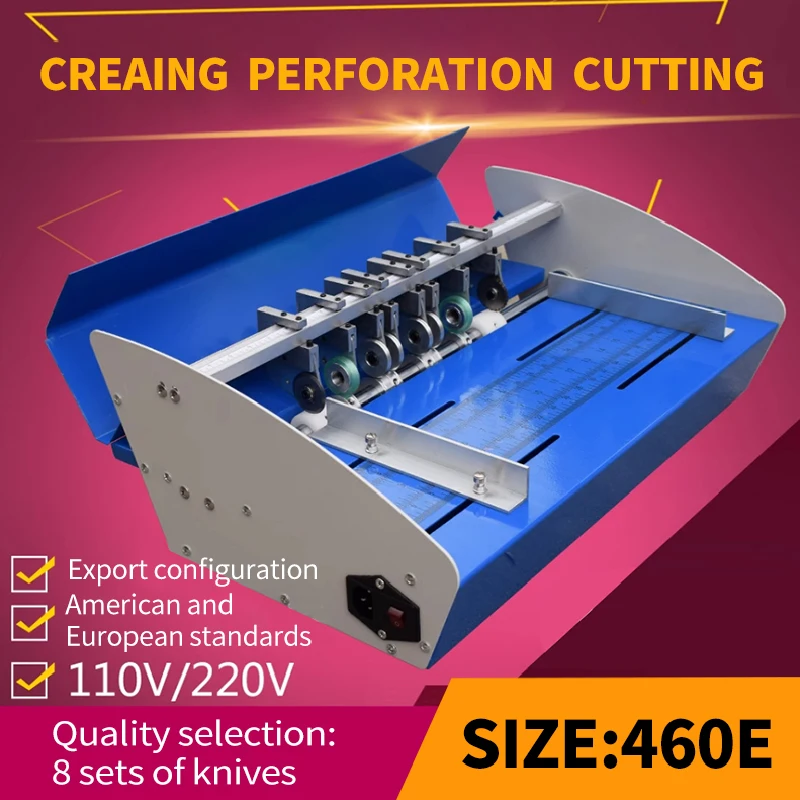 A3 Electric Automatic Paper Perforating Machine 460mm Office Use Book Folding Creaser Paper Creasing Machine