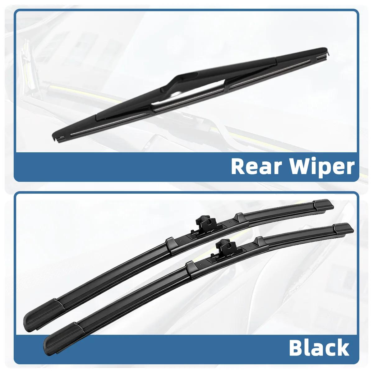 1/3PCS Front And Rear Wiper Kit For Ford Focus 3 III RS Turnier Hatchback 2011-2017 Windshield Wiper Silent Wiper Accessories