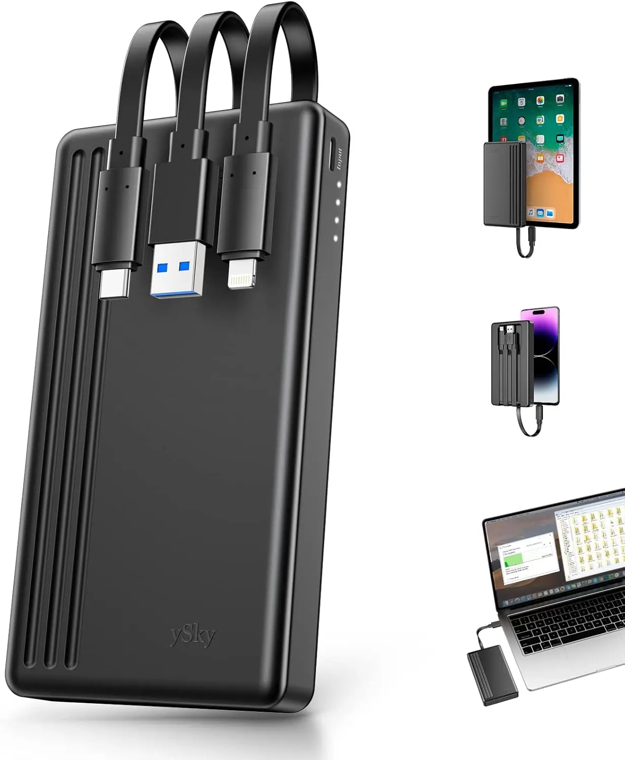 

Сертифицированный MFi портативный жесткий диск на 1 ТБ для iPhone, iPad, MacBook, Windows, Android, USB-C, с функцией автоматического резервного копирования, фотопамятью