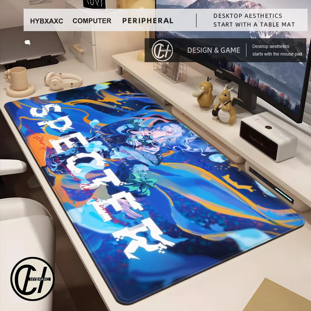 Anime holive You Tube Hoshimati Suisei Large thick Mouse Pad Laptop Mouse Mat Tabletop Keyboard Mat Anti-Slip Playmat Gift