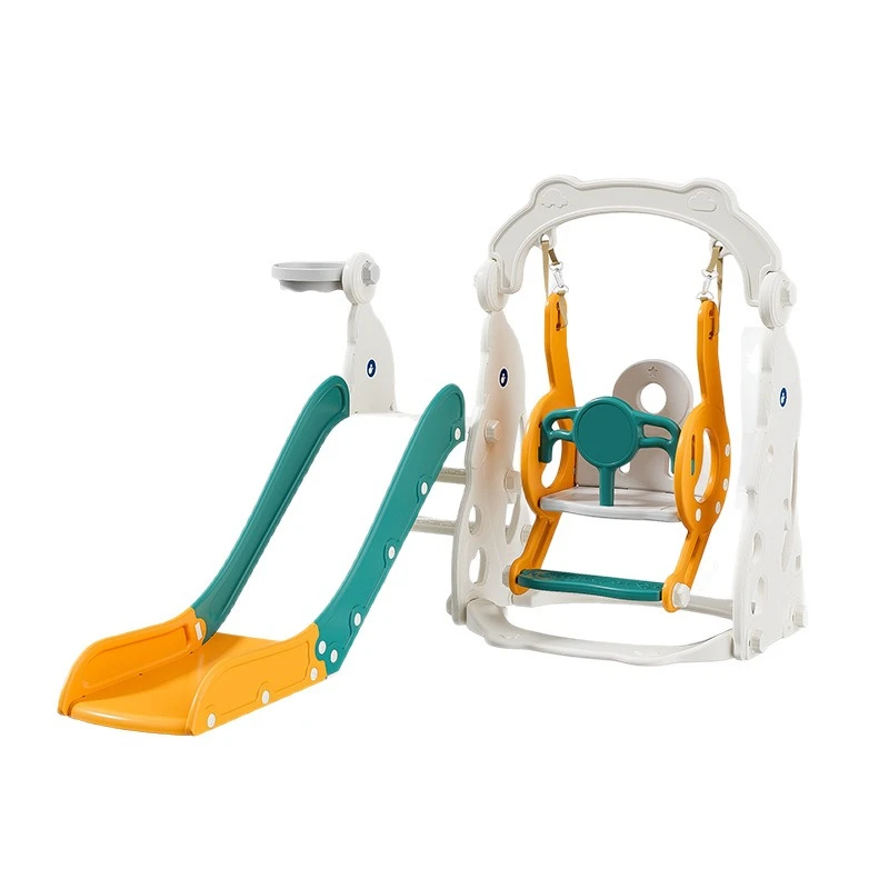 

Children's slide, indoor, household, climbing frame, small family swing, slide blue ball rack combination toy
