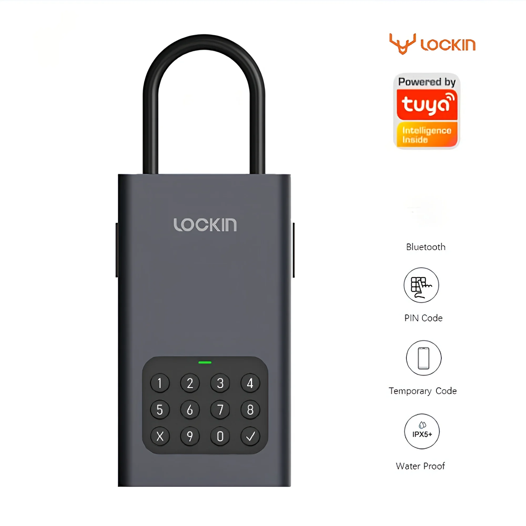 Сейф для ключей Lockin Tuya, умный сейф с Wi-Fi паролем, водонепроницаемый Сейф из сплава, с дистанционным управлением через Bluetooth