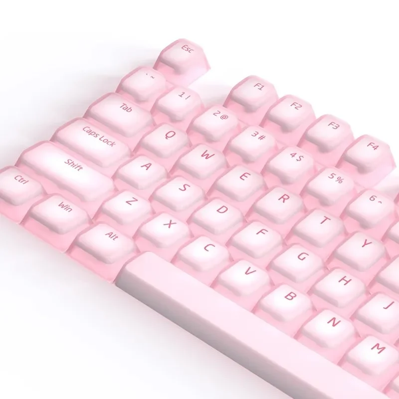 Silicone Keycap Set Nogi Pudding Key cap Dopamine purple keycap Pink  PBT Custom Cherry Profile Keycaps for Mechanical Keyboard