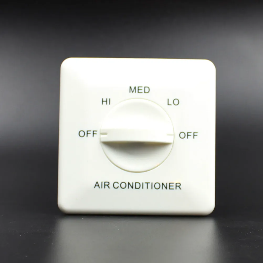 

Белый панельный контроллер вентилятора для фанкойлов, 3-скоростной ручной переключатель, терморегулятор для центрального кондиционирования