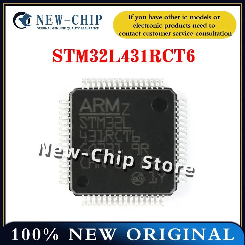 1PCS-50PCS/LOT  STM32L431RCT6  STM32L431  LQFP64  LQFP-64 ARM Cortex-M4 32-bit microcontroller MCU  New Original