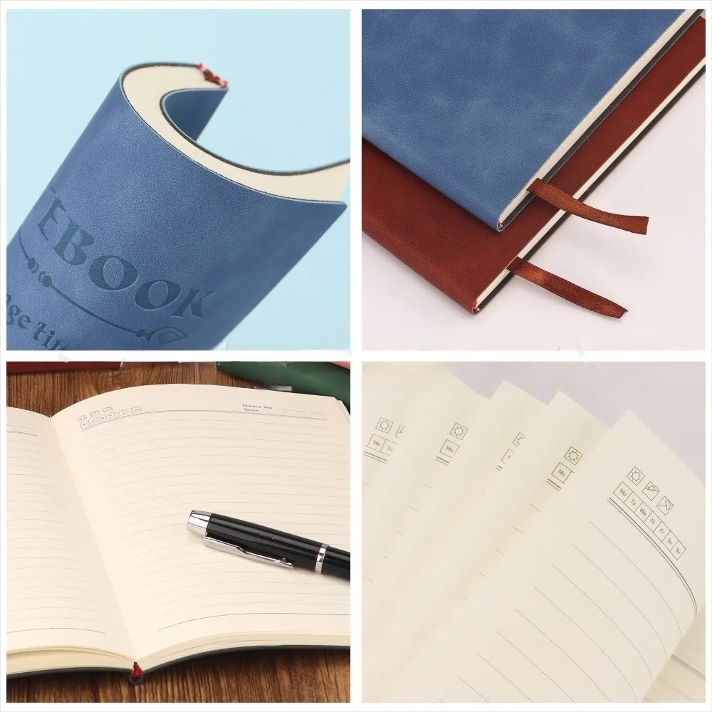 Vintage 360 Page Universal a5 Notebook Soft Leather Surface Diary Notepad Minimalist Waterproof Thick Notebook Gift