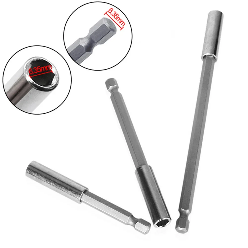 

60/100/150mm Hexagonal Shank Extension Connecting Rod 1/4 Quick Change Hexagonal Shank Extension Rod Screwdriver Joint Tool Set