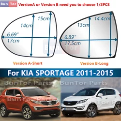 Car Rearview Mirror Glass For Kia SPORTAGE # JE/KM/ 2011 2012 2013 2014 2015/87611-3W000 3W400/Wing Mirror Lens/Car accessories