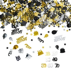 Birthday Party Confettis Gold Table Decoration18/20/30/40/50/60/70