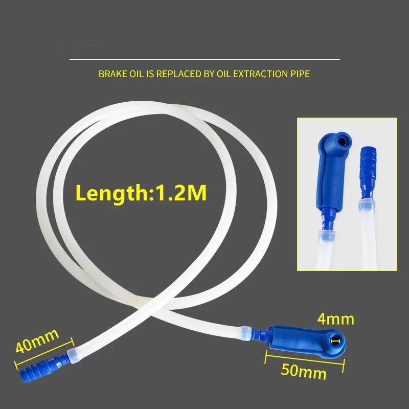 Bomba de troca de óleo fluido de freio de carro com mangueira de bombeamento de óleo de 1.2m, sangrador de óleo drenado vazio, conector de lubrificação de freio automático, enchimento de óleo