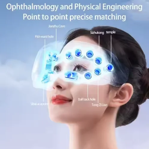 مصنع تصميم جديد بالجملة مدلك الوجه والعين الطبيعي القابل لإعادة الشحن مع معدات التدفئة وتدليك العين