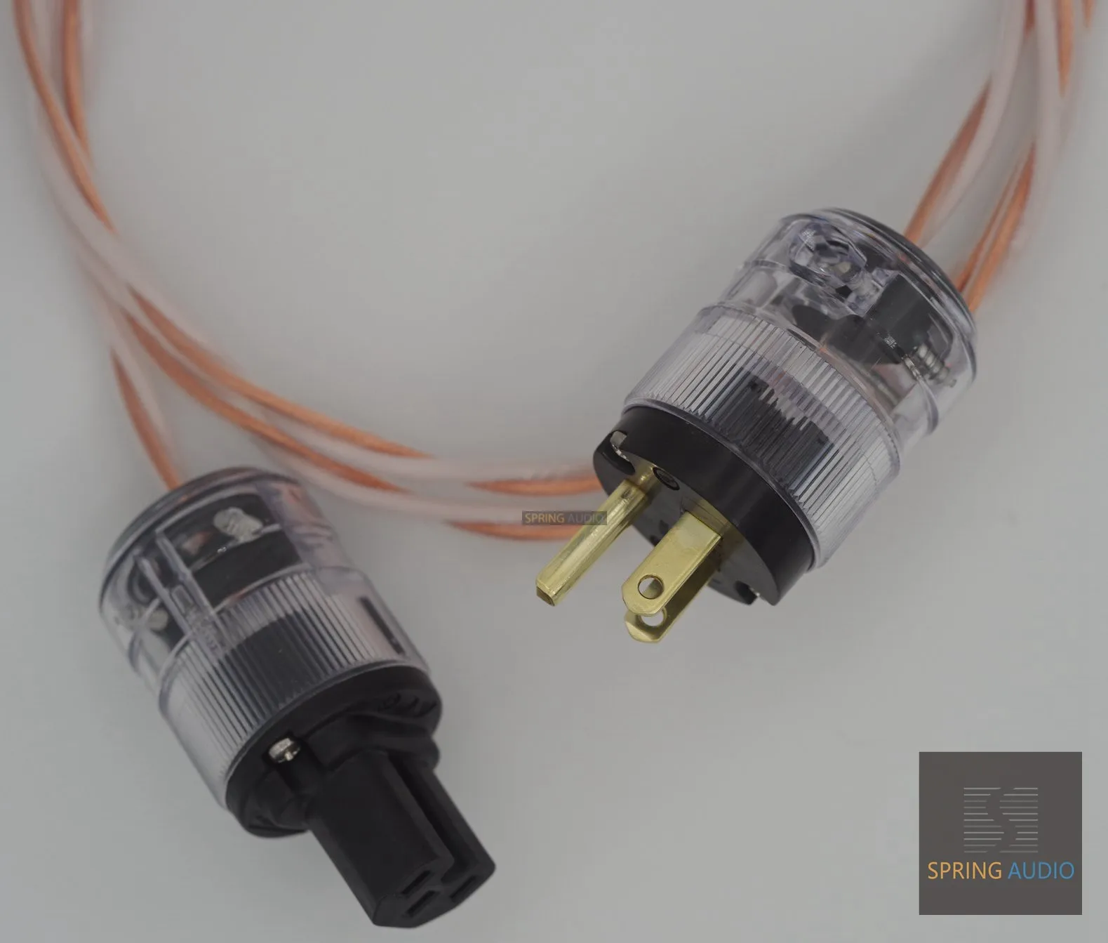 Cryogenically Treated US V-CAP Power Cable 2 Core Twisted Pair Warm Smooth Transparent HiFi Audio Power Cord