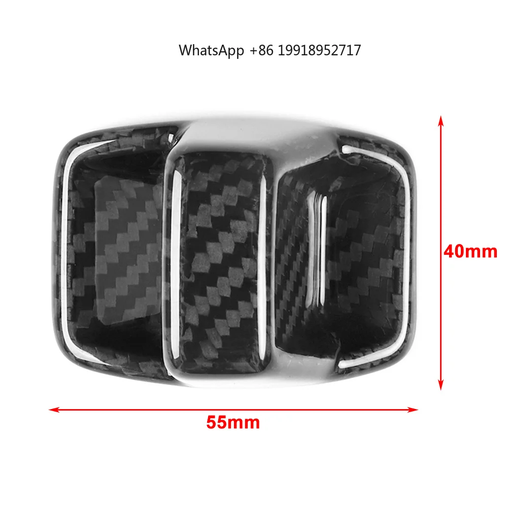 

Carbon Fiber Car Gear Lever Shift Knob Cover Trim Decorative For A3 S3 RS3 8Y 2020 2021 2022 2023 Black/Red