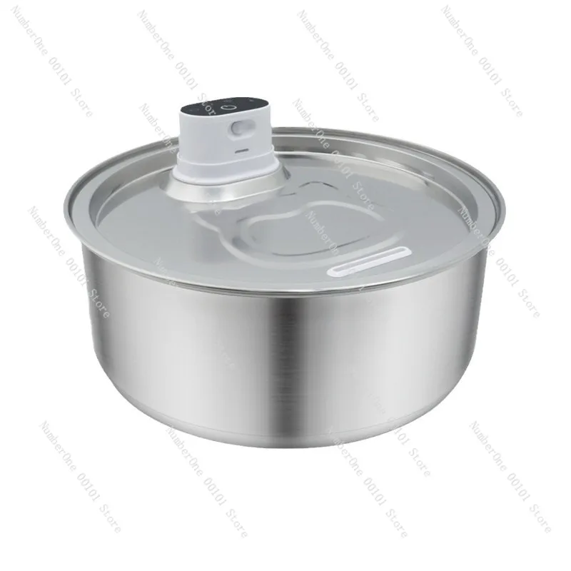 Stainless Steel Pet Water Fountain Wireless Automatic Cat Drinking Fountain Smart Recirculating Water Dispenser Flowing Water