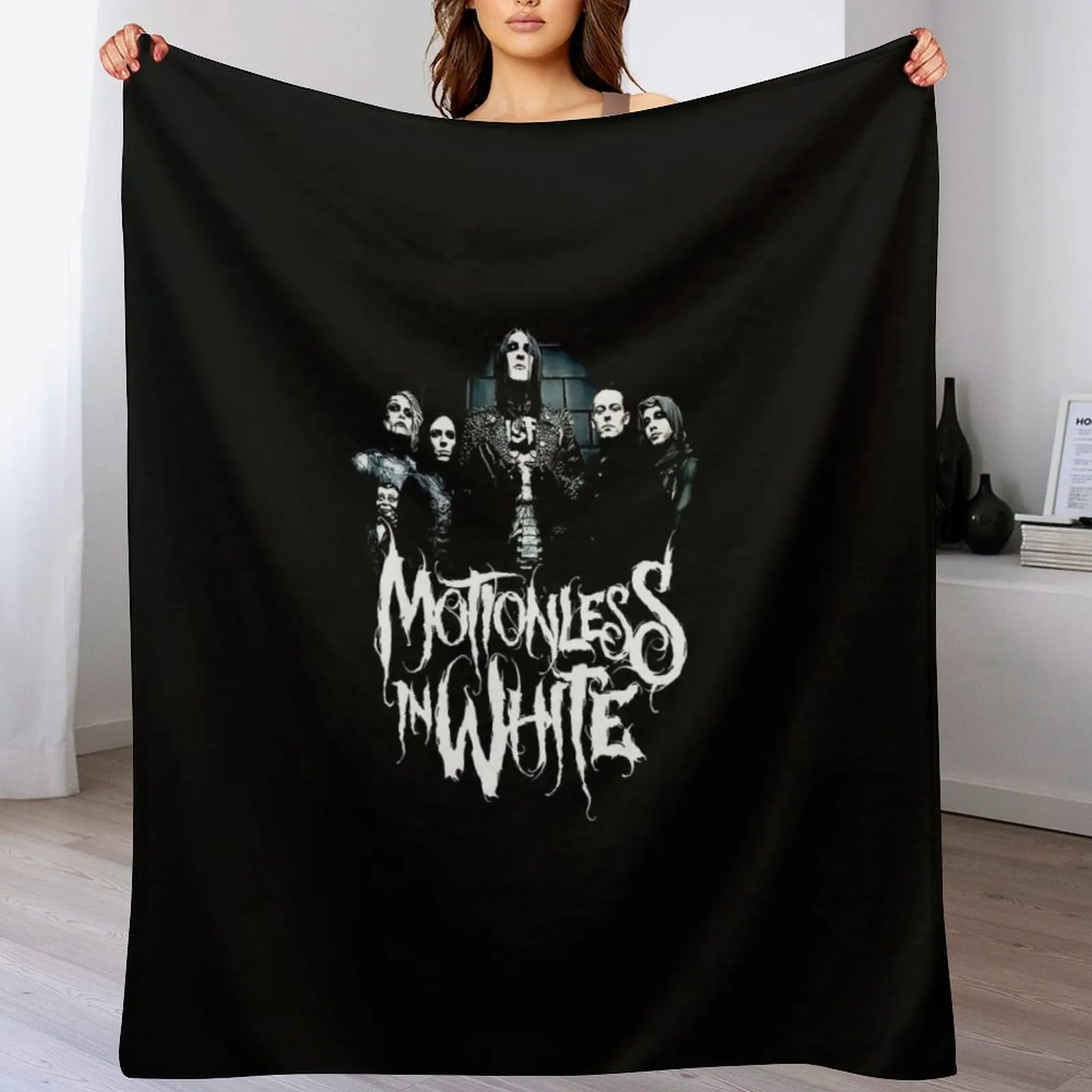 

Motionless in White Member Perfect Gift For Fan Throw Blanket Loose Beach Summer Plaid Blankets