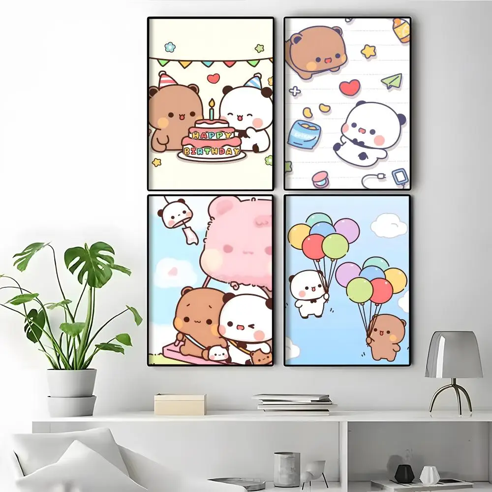 Cartoon Cute Dudu Bubu Poster Premium Decorative Wall Stickers Living Room Home Dormitory Easy