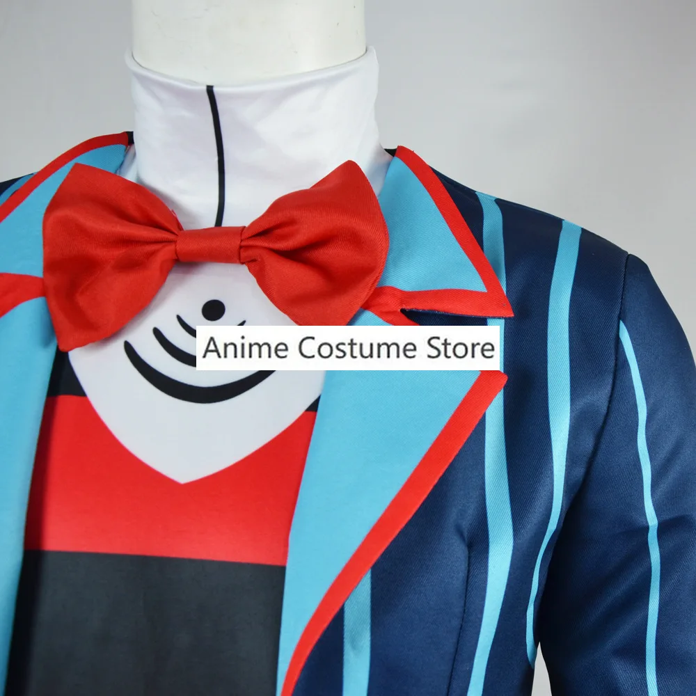 Mr. Vox disfraz de Anime Hazbin Vox para hombre, traje de juguete, ropa de demonio aterrador, uniforme Vox, Cosplay de Halloween, trajes de fiesta de rol, máscaras