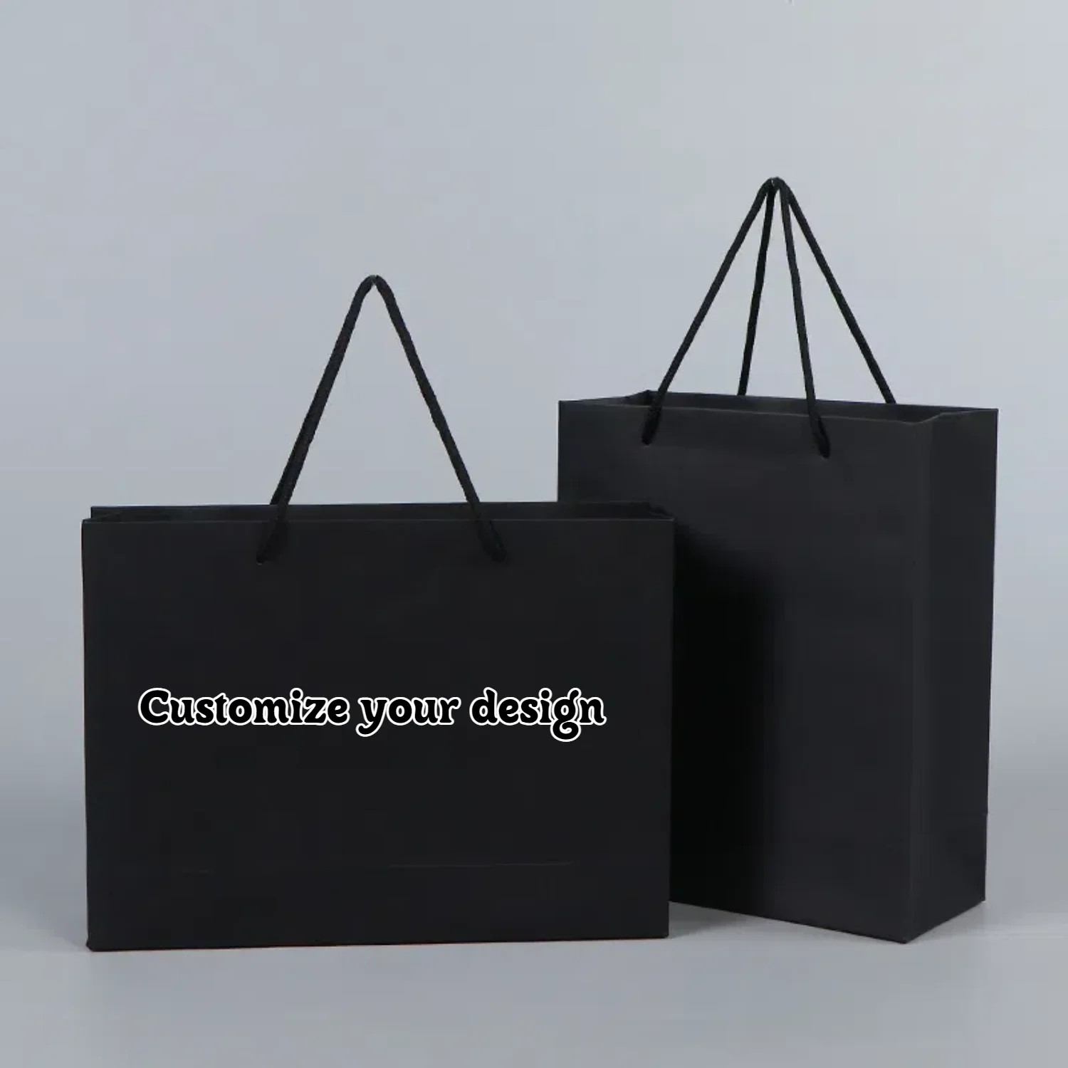 Custom Logo Recyclable Paper Handbags White Cardboard Shopping Bags with Handles for Shoes Clothing Retail Gift Packaging