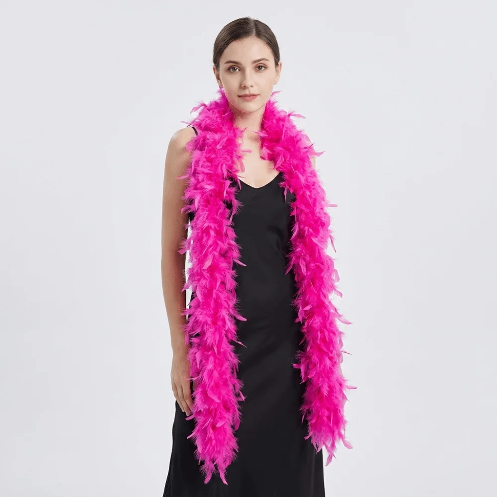 Cute Solid Color Feather Boa Turkey Feather Natural Feather Scarf Shawl Multiple Colors Apparel Fabric Party Decor