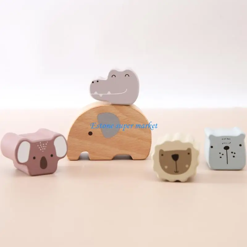 090B Khối xây dựng cầu vồng Đồ chơi xếp chồng cho trẻ cân bằng phát triển não bộ