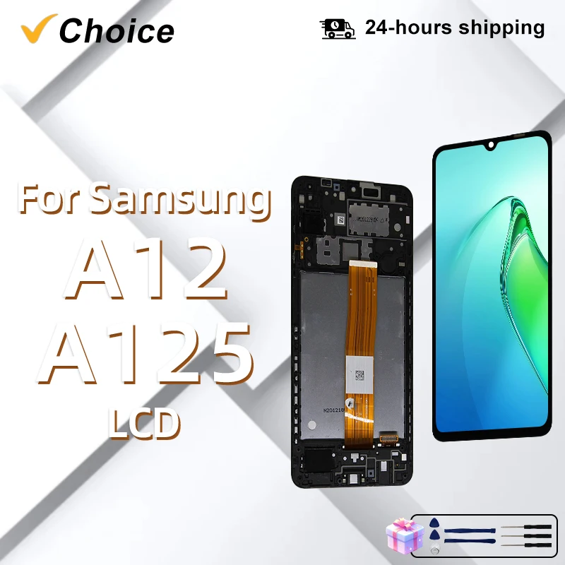 

6.5 ‘’ inch For Samsung A12 A125 LCD Display with frame Touch Screen Digitizer Replacemen For Samsung SM-A125F A125F/DS Display