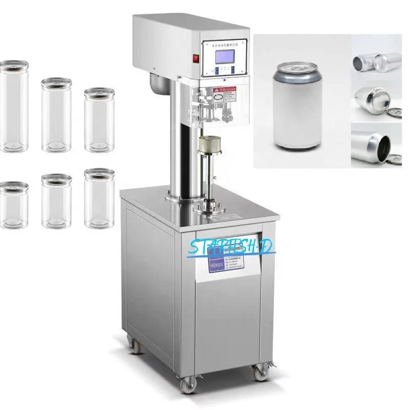 Electric Sauce Spices Pet Jar Plastic Can Oil Tin Cap Sealing Machine