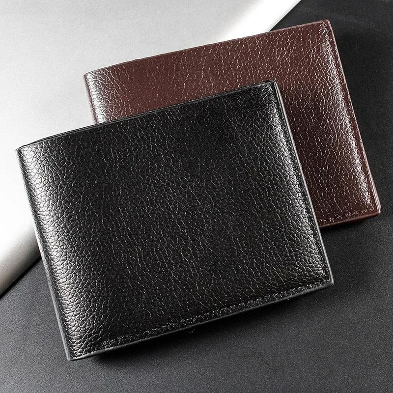 1PC Men's Wallet Genuine Leather Men Wallets Premium Product Real Cowhide Wallets for Man Short Black Walet Portefeuille Homme