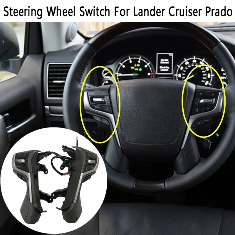 

Steering Wheel Audio Control Button Steering Wheel Cruise Switch For Toyota Lander Cruiser Prado