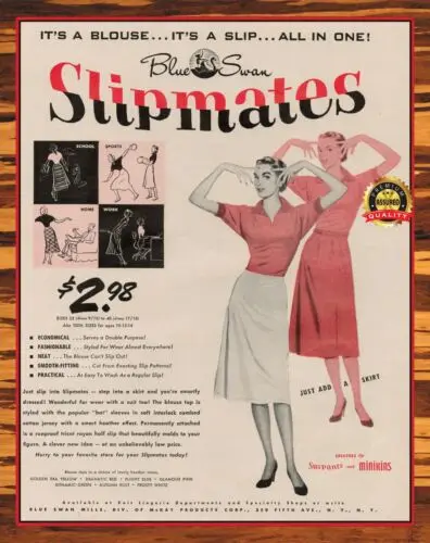 Blue Swan - Slipmates - 1950 - Restored - Metal Sign