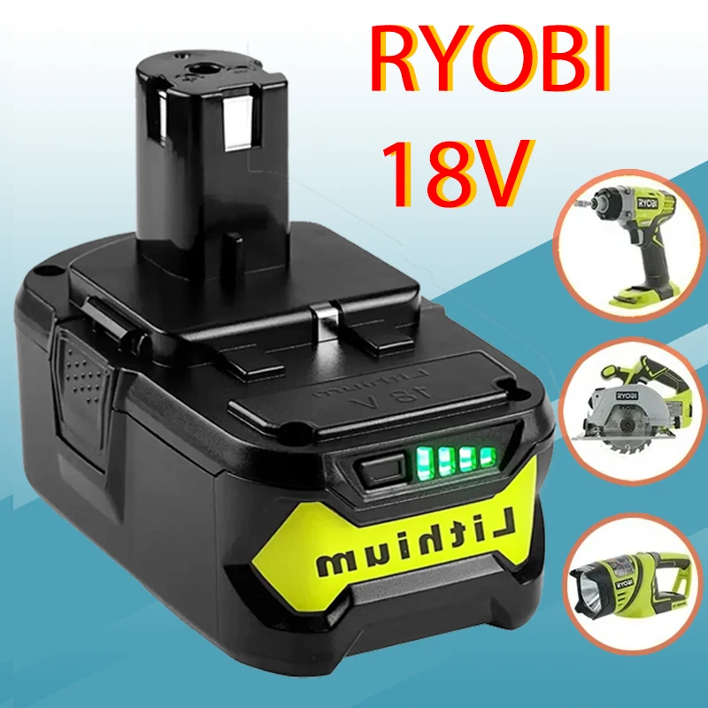 

High Capacity 18V 28000mAh Li-Ion For Ryobi Hot P108 RB18L40 Rechargeable Battery Pack Power Tool Battery Ryobi ONE