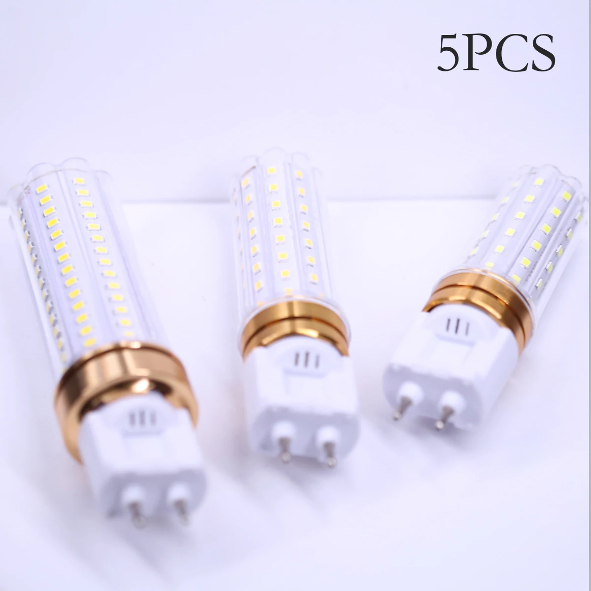 

5PCS G12 привел кукурузные лампы лампы 15W 20W прохладный теплый белый 110V 130V 220V 240V ясная оболочка ПК 360 луч лампа 2835 Smd для дома