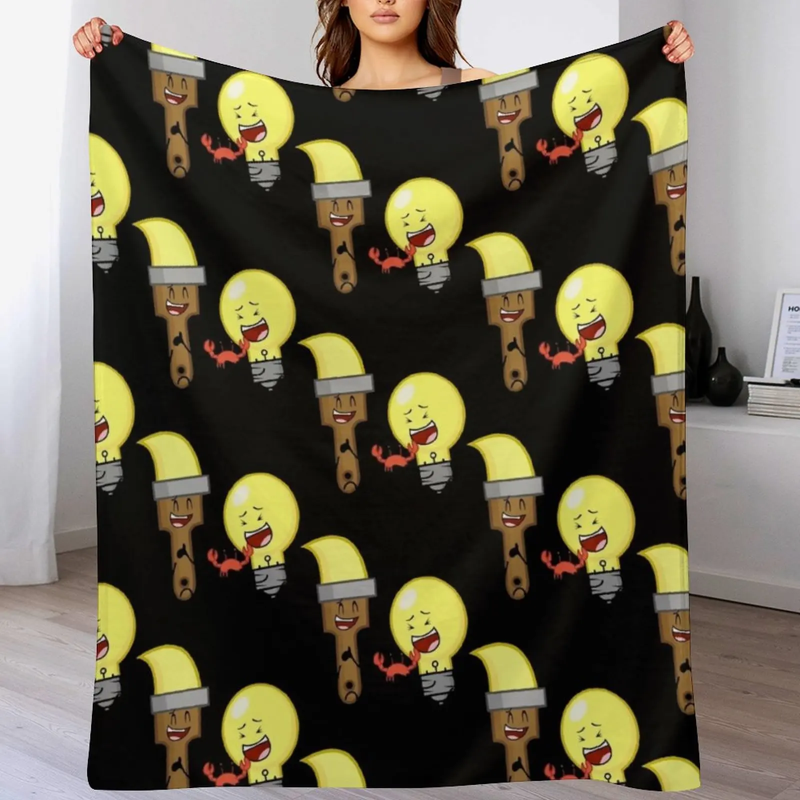 

BFDI Inanimate Insanity , All Characters ,Object-All-Stars Throw Blanket Cozy Throw Blanket Birthday Gift for Him Her
