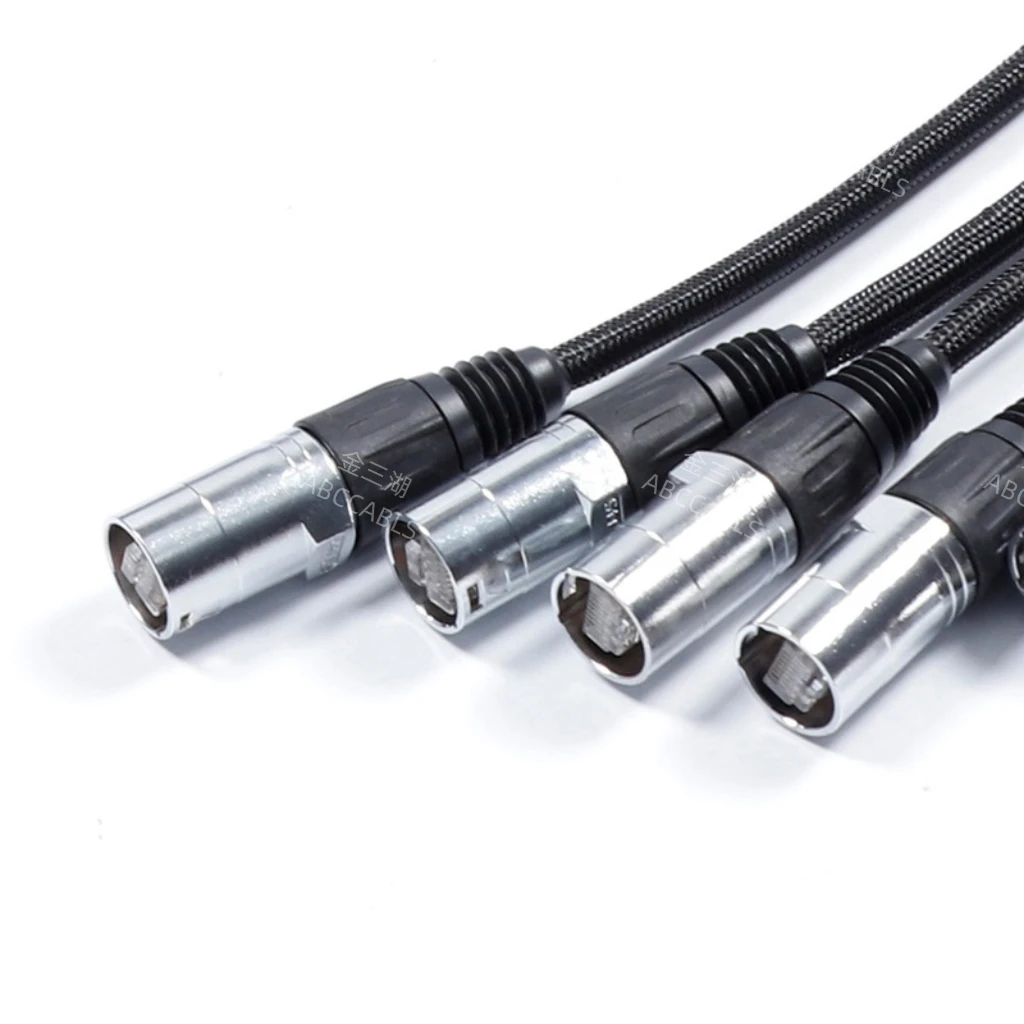 4-Channel CAT6 Double-Shielded Network Cable, RJ45 Patch Cord, Ethernet Snake Cable For Stage Audio & Video Network Control