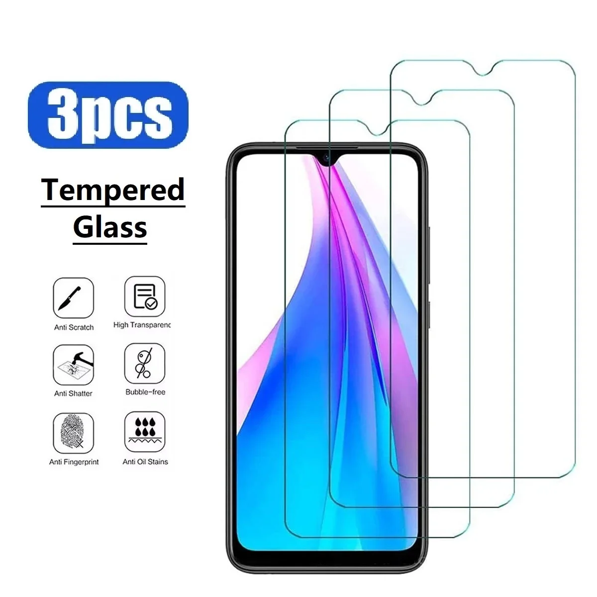 3Pcs Tempered Glass…