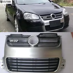 Golf 5 R32 Abs Silvery Front Bumper Mesh Grille Grills for Vw Golf5 Mk5 R32 Bumper 2005-2009